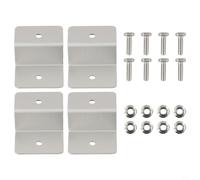 babominimer 4pcs Z Style Solar Panel Mounting Brackets Kit, Aluminum Alloy 6005-T5 with Stainless Steel SUS304 Fasteners, Easy Install for for RV, Camper Van, Yacht, Cement