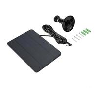 babominimer 4W Solar Panel Charger for for Camera with for 3M Cable, Monocrystalline Silicon Weatherproof Outdoor Security Camera Power Supply, 5V DC(Black)