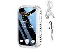 babominimer 5 in 1 Air Quality Monitor with Semiconductor Sensors for for HCHO, TVOC, Temperature and Humidity, 1.9 Inch Color Display, Real-Detection, Portable ABS(White)