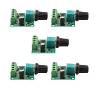 babominimer 5 Pack DC Motor Speed Controller 2A Low Voltage Regulator 1.8V-12V Variable Speed Control with Adjustable Duty Cycle 0%-and Self-Restoring Fuse