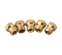 babominimer 5 PCS LPG Conversion Nozzle Set for Gas Stove Burner, Brass Propane Injector Kit Compatible with Propane G30 and Butane G31, Includes Standard M6 Thread Sizes