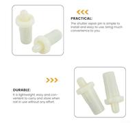 babominimer 50pcs Spring Loaded Replacement Pins for for Plantation Shutter Louver Repair, Long Lasting White Plastic Fasteners for for Broken or Missing Shutter Pins, Easy DIY