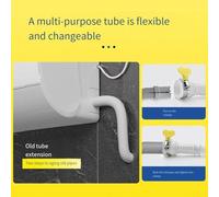 babominimer 5m White PVC Drain Hose Pipe Extension with Clamp, Flexible Leak-Proof Water Outlet Tube for for Air Conditioners, Washing Machines and Kitchen Faucets, Cuttable(200CM)