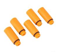 babominimer 5pcs 15.5mm Air Compressor Oil Breathing Rod Vent Cap, Yellow Plastic Male Thread Plugger Accessories, 8mm Hole Compatible with Pump Parts for for Home Workshop
