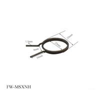 babominimer 5Pcs Door Handle Spring Kit for for Lever Knob Latch Repair, Stainless Steel Coil Torsion Replacement Set for for Interior Door Handle Fix, Black Round Springs(FW-MSXNH)