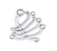 babominimer 5pcs Double U-Shaped Ratchet Wrench Set with 12-Point Socket, Chrome Vanadium Steel Metric for Ring Spanners in Sizes 8x10mm, 11x13mm, 14x15mm, 17x19mm, 21x22mm f