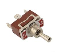 babominimer 5Pcs Heavy Duty SPDT Toggle Switch 3 Position 3 Pin ON/Off/On Rocker Switch Waterproof Dustproof IP65 Brown Metal for for Automotive Marine Boat Lights with(Without Screws)
