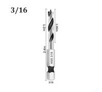 babominimer 6.35mm Quick Change Hex Shank Drill Bit Set, High Speed Steel 3-Point Woodworking Drill Bits for for Fast Cutting, Compatible with for for Standard and Quick Change(3#)