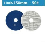 babominimer 6 Inch 150mm Wet and Dry Polishing Pads Set, Flexible Resin Grinding Discs for for Concrete Floor, Granite, Marble, Limestone Superficies Restoration and High(Grit 30+ Grit 50)