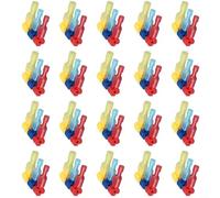 babominimer 60PCS Quick Splice Wire Terminal Connectors Kit, Insulated Self-Stripping T-Tap Crimp Connectors with Male Spade Terminals, PVC Brass Tinplate, Red Blue