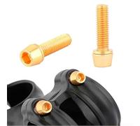 babominimer 6pcs M5 x 18mm Steel Stem Bolts, Anodized Handlebar Screws for Seatpost Collar, Derailleur and Headset Stem, Rust Resistant High Strength Fasteners(Gold)