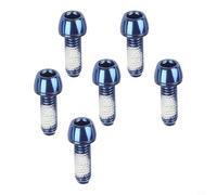 babominimer 6pcs M6 x 18mm Disc Brake Caliper Fixing Bolts Steel Screws Set with Washers Compatible with for Mountain Road Installation and Secure Crank Attachment,(Blue)