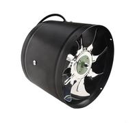 babominimer 8 Inch Inline Duct Exhaust Fan 1050m³/h Airflow 7 Metal Blade Quiet Ventilator for Home Bathroom Kitchen Ventilation 200mm Easy Fit Design(black)