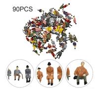 babominimer 90Pcs HO Scale Seated People Figures for Diorama Making, Sitting Passengers with Different Poses, Tabletop Model Decoration Kit, Compatible with OO