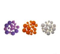 babominimer 9PCS Fishing Floats Beads Air-Lock Strike Indicators for Trout Casting, Fly Fishing Strike Detection in Streams and Rivers, Lasting Polyurethane Float(purple+white+orange)