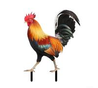 babominimer Acrylic Rooster Outdoor Decoration for Resilient and Attractive Garden Features (B)