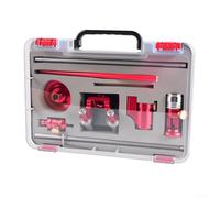 babominimer Adjustable Parallel Line Scriber for Woodworking with Y-Roller Guide, Metal Marking Ruler in Aluminum Alloy & Stainless Steel, for Precise Tenon and Mortise