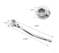 babominimer Adjustable Wrench with 180-Degree Swivel Head, 22mm Hex for Lambda Sensor, Chromium Vanadium Steel Automotive Tool Compatible with Trucks SUVs Vans