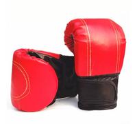 babominimer Adult Boxing Gloves PU Leather Training Mitts with Compressed Foam Padding and Extended Wrist Strap for Muay Thai Kickboxing Sparring and Punching Bag(Red)