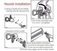 babominimer Airless Spray Tip Fine Finish Nozzle for for Paint Sprayers, Solid Metal Steel Construction, Wide Spray Pattern Range Sizes 209-655, Compatible with and(211)