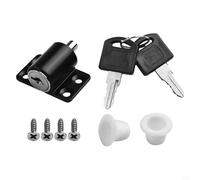 babominimer Aluminium Alloy Sliding Sash Door Lock with Key for for Child Safety and Anti-Theft Security, Fits Hinged or Sliding Doors with Complete Fixing Accessories, Easy(Black)