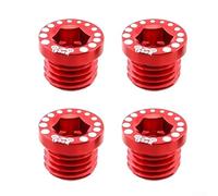 babominimer Aluminium Alloy V Brake Post Cover Dust Cap Set, M10x1.25 Threaded V Brake Plugger Compatible with for Mountain and Folding Front Fork Brake Mount Protection,(Red)