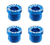 babominimer Aluminium Alloy V Brake Post Cover Dust Cap Set, M10x1.25 Threaded V Brake Plugger Compatible with for Mountain and Folding Front Fork Brake Mount Protection,(Blue)