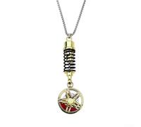 babominimer Aluminum Alloy Car Rearview Mirror Pendant Wheel Decor Having Beads for Auto Interior Decoration 51mm Diameter Plus 430mm Length Featherweight Hanging in Ornament(G)