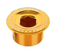 babominimer Aluminum Alloy Crank Bolt Machined Crankset Cover Cap BB Axis Screw for Road and Mountain Bikes Compatible with Prowheel Hollow FS.A FC-4500 FC-5600(gold)