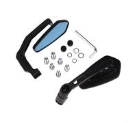 babominimer Aluminum Alloy Motorcycle Rearview Mirror Assembly with Blue Anti-Glare Reflector, Adjustable for Fit on Most Motorcycles and Electric Vehicles