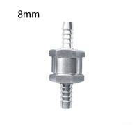 babominimer Aluminum Alloy One Way Non Return Check Valve for for Fuel Air Water Line, 6mm 8mm 10mm 12mm Hose Tube Inline Connector, Low Pressure Carburetor Compatible,(8MM)