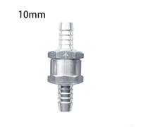 babominimer Aluminum Alloy One Way Non Return Check Valve for for Fuel Air Water Line, 6mm 8mm 10mm 12mm Hose Tube Inline Connector, Low Pressure Carburetor Compatible,(10MM)