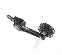 babominimer Aluminum Alloy Single Speed Chain Tensioner Rear Derailleur with Adjustable Spring Holes Machined Guide Wheel Compatible with for Suspension Frames and(Black)