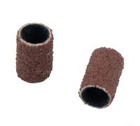 babominimer Aluminum Oxide Sanding Drum Kit for Rotary Tools, 10Pcs Abrasive Mandrels with Rubber Shaft, Compatible with Metal Wood Polishing, Small & Big Rod/Circle(Small Circle)
