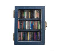 Babominimer Anti-anxiety Bookcases, Creative Decompression Shaking Bookshelf With 60PCS Simulated Mini Foam Books Handmade Small Bookshelf Craft For Creative Display(Blue)