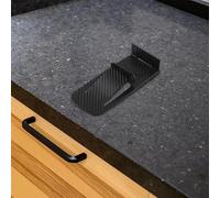 babominimer Anti-Slip Door Stopper Wedge Shaped Holder for for Floor Mounted Use, Rubber and Plastic Safety Protector Door Sliding or Closing, Fits Various Surfaces(Black)