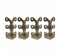 babominimer Antique Solid Brass Corner Protector 48mm Decorative Right Angle Guard with Screws for for Wooden Desktops Furniture Cabinets or Wall Edge Trim, Vintage Pure(Bronze)