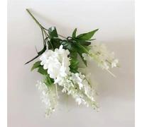 babominimer Artificial Hyacinth Bouquet 5 Heads Fake Flowers for Home Office Wedding Party Decor 33cm Long Various Colors Available(white)