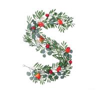 babominimer Artificial Lemon and Strawberry Rattan Vine for Home Party Decoration, 200cm Long Faux Fruit Garland with Realistic Silk Cloth Leaves for Restaurant and(A)