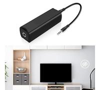 babominimer Audio Ground Loop Noise Isolator for Car and Home Stereo Systems, 3.5mm Audio Noise Filter with Cable, Eliminates Hum from Shared Power Supply, Compact Black
