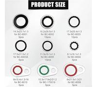 babominimer Automotive Air Conditioning Compressor Gasket Seal Kit with Rubber O-Rings and Metal Rings, 9 Sizes for High and Low Pressure Sealing, for Cars,(60PCS)