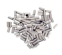 babominimer Brake Cable Housing Ferrule End 100pcs Copper Nickel-Plated 5mm Compatible with for Road Gear and Brake Cable Replacement Lasting Anti-Rust Silver Finish
