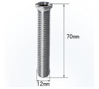 babominimer Brass Kitchen Sink Basket Strainer Screw Bolt Connector, 70mm M50 Threaded Waste Fixing Replacement for for Kitchen or Bath Sink Drain Assembly, Lasting