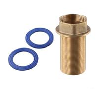 babominimer Brass Tap Extension Pipe with Fixed Foot Screw and Hot Cold Water Connector, Long Lasting Rust Resistant Kitchen Sink Faucet Repair Nut, 60mm 80mm 100mm 120mm 150mm(6cm)