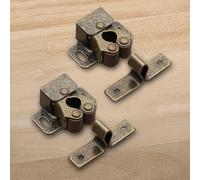 babominimer Cabinet Door Touch Latch with Double Roller Beads, Push to Open and Close Clip Catch, Magnetic Latches for Wardrobe, Cupboard and Drawer, Noise Reduction with(Green ancient)