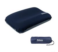 babominimer Camping Self-Inflating Pillow with Ergonomic Neck Support, 30D Stretch Fabric and High-Resilience Memory Foam, Lightweight 350g Compact Design for Outdoor(Bule)
