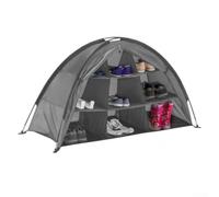 babominimer Camping Storage Organizer with 9 Shelves, Collapsible Wardrobe for Shoes and Clothes, Portable Oxford Cloth Cabinet for RV, Tent and Outdoor Hiking, Foldable
