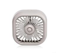 babominimer Car Air Outlet Fan with Color Changing LED Light and 3 Speed Settings, Adjustable Cooling Vent Clip Fan for for Rear Seat, USB Powered Portable Vehicle Airflow(Khaki)