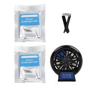 babominimer Car Aromatherapy Diffuser for Air Outlet with Wheel Hub Design, ABS + Alloy Interior Decor for Vehicle Air Freshener, Compatible with Most Car Models, Black/Sil(Blue)