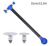 babominimer Car Dent Repair Hammer with 2 Replacement Heads, Carbon Fiber Rod, M8 Threaded Hammer Heads, Triple Tension Release Stainless Steel Cowhide-Metal Pads(Blue (Short))